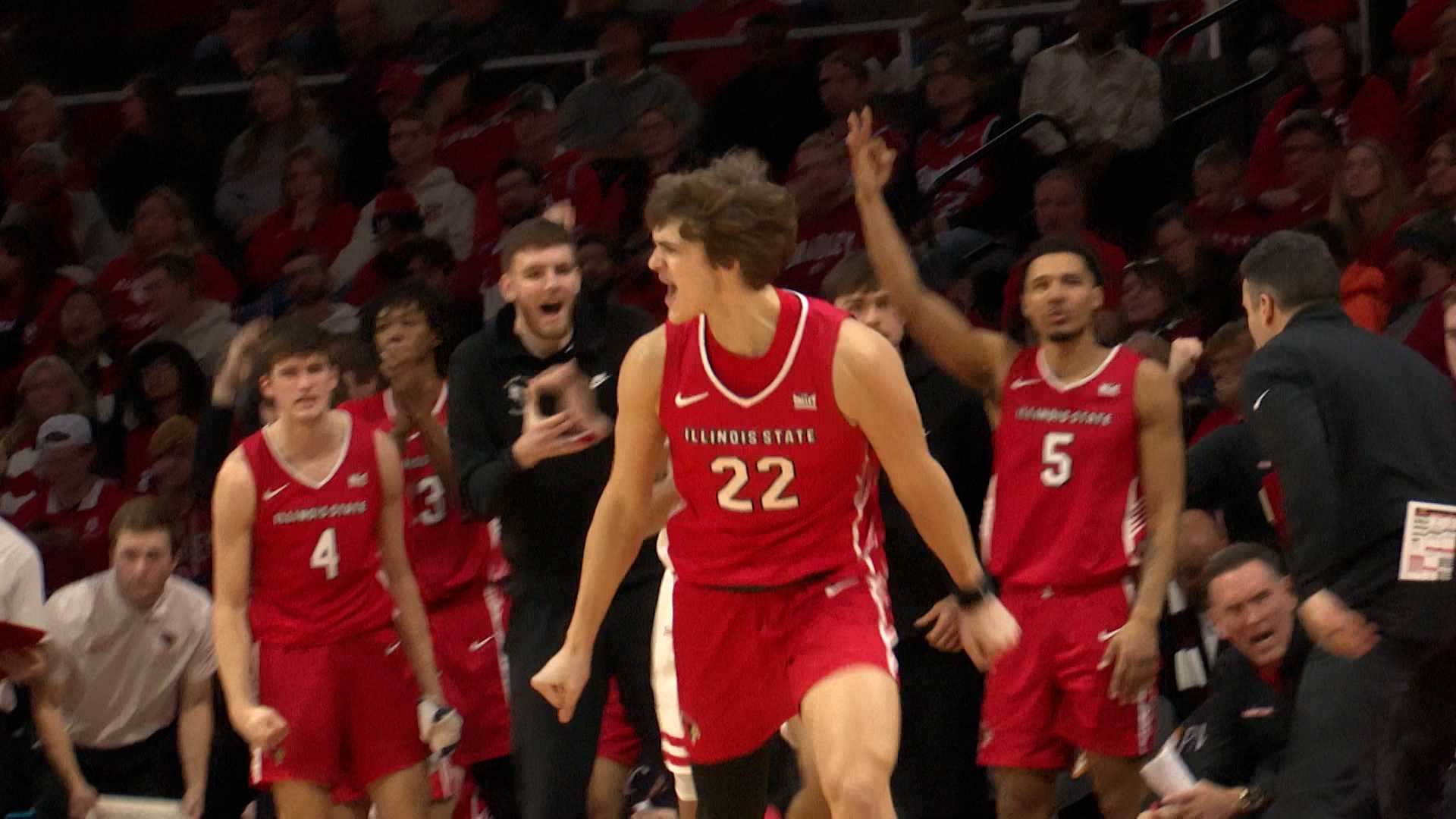 Illinois State Basketball Team Victory Celebration