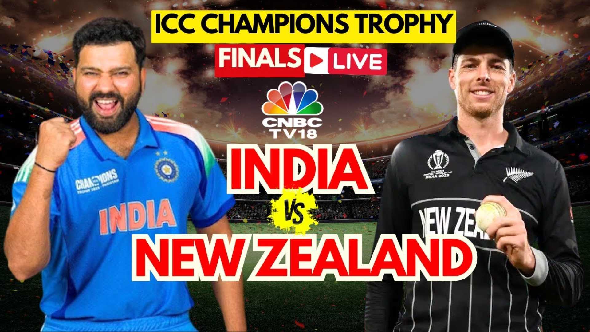 India New Zealand Champions Trophy 2025 Cricket Match