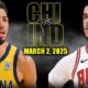 Indiana Pacers Vs. Chicago Bulls March 2025