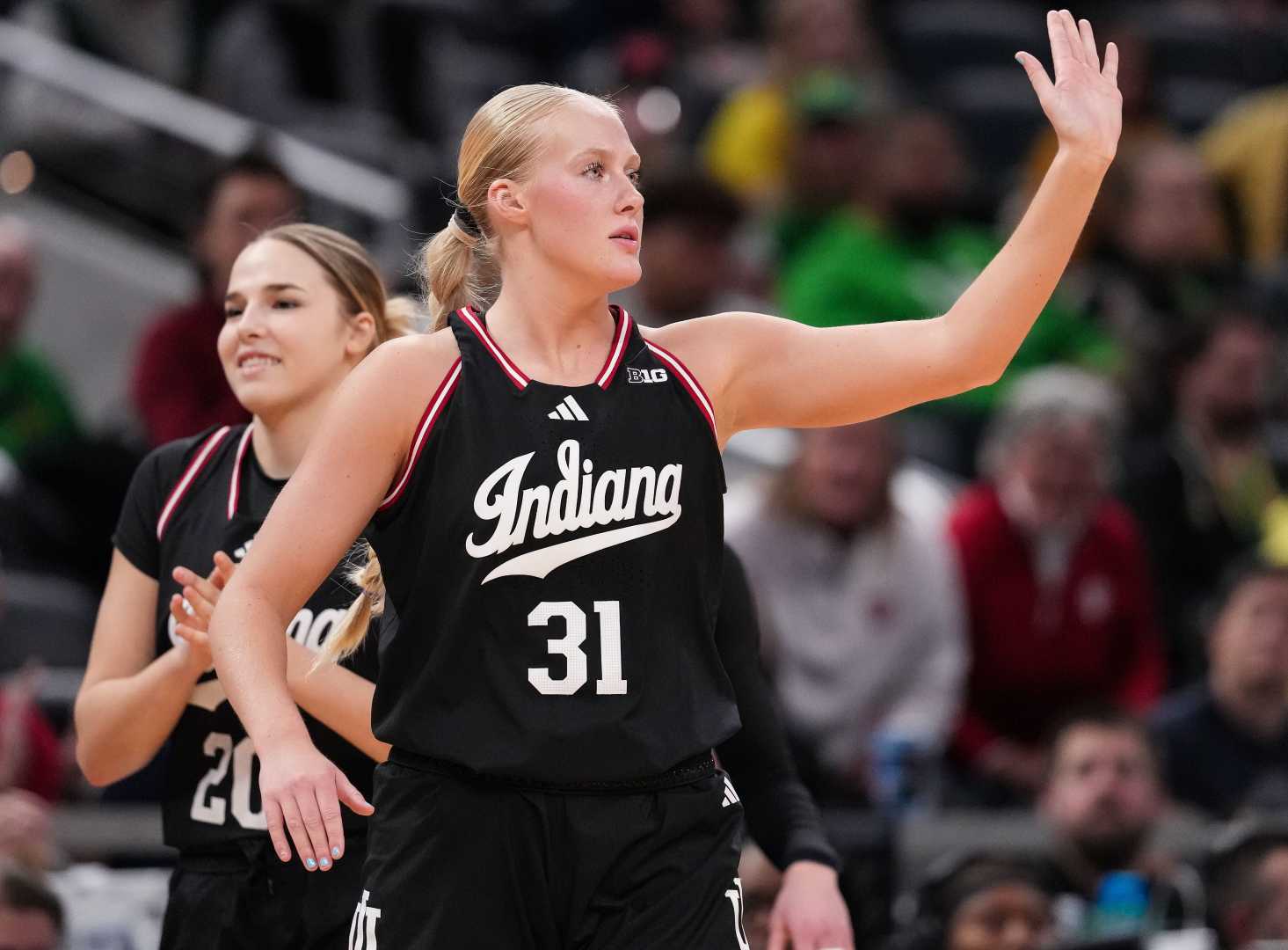 Indiana Women's Basketball Faith Wiseman Game Action