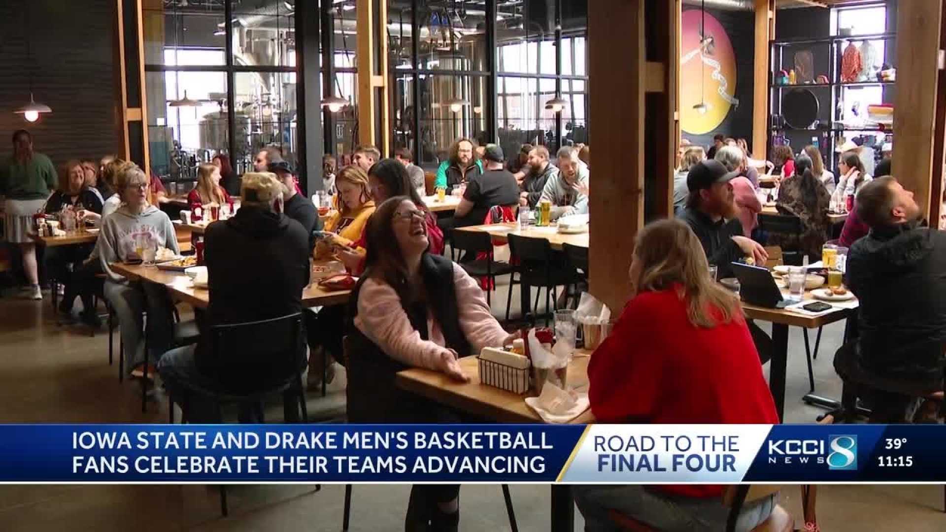 Iowa State Drake Ncaa Tournament Basketball Fans Celebration