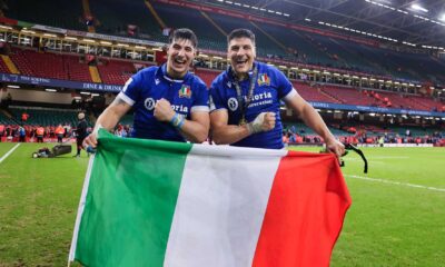 Italy Rugby Duo Brex Menoncello In Action