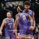 James Madison University Basketball Players Celebrating