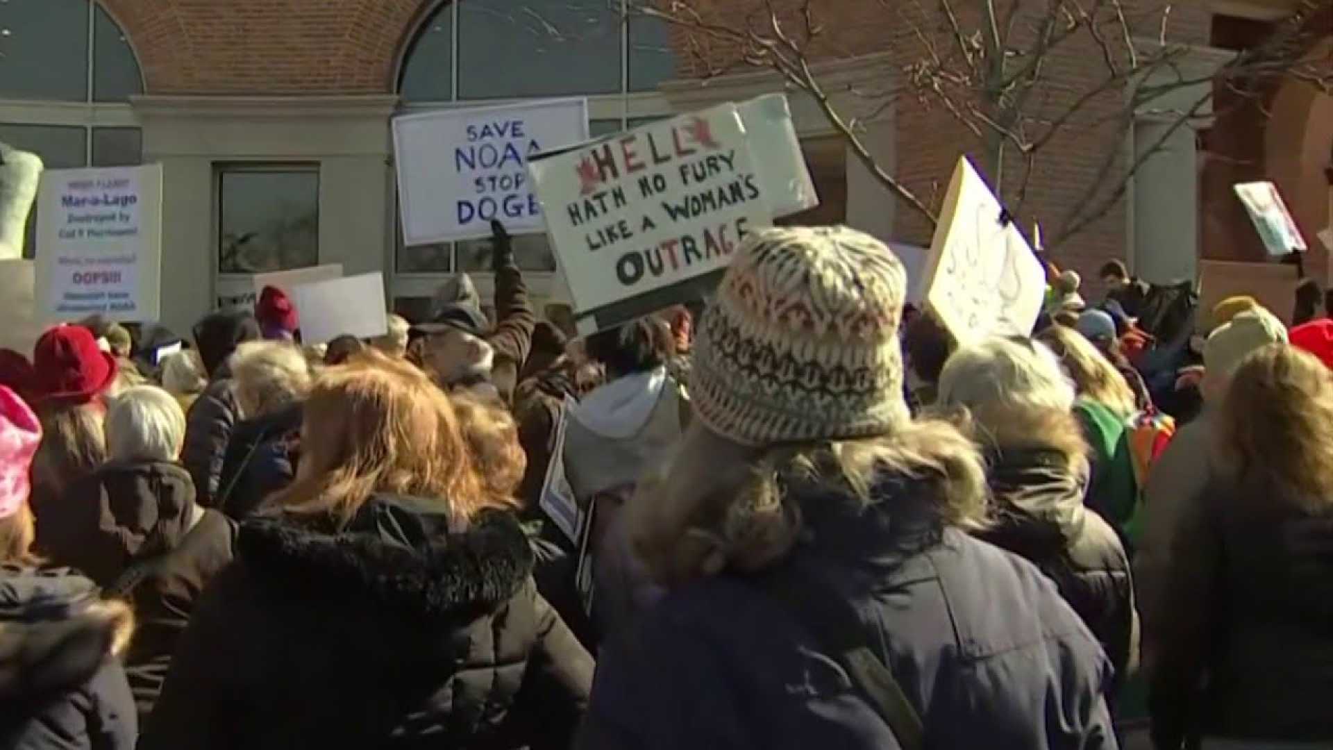 Job Cuts Protest In Silver Spring Maryland