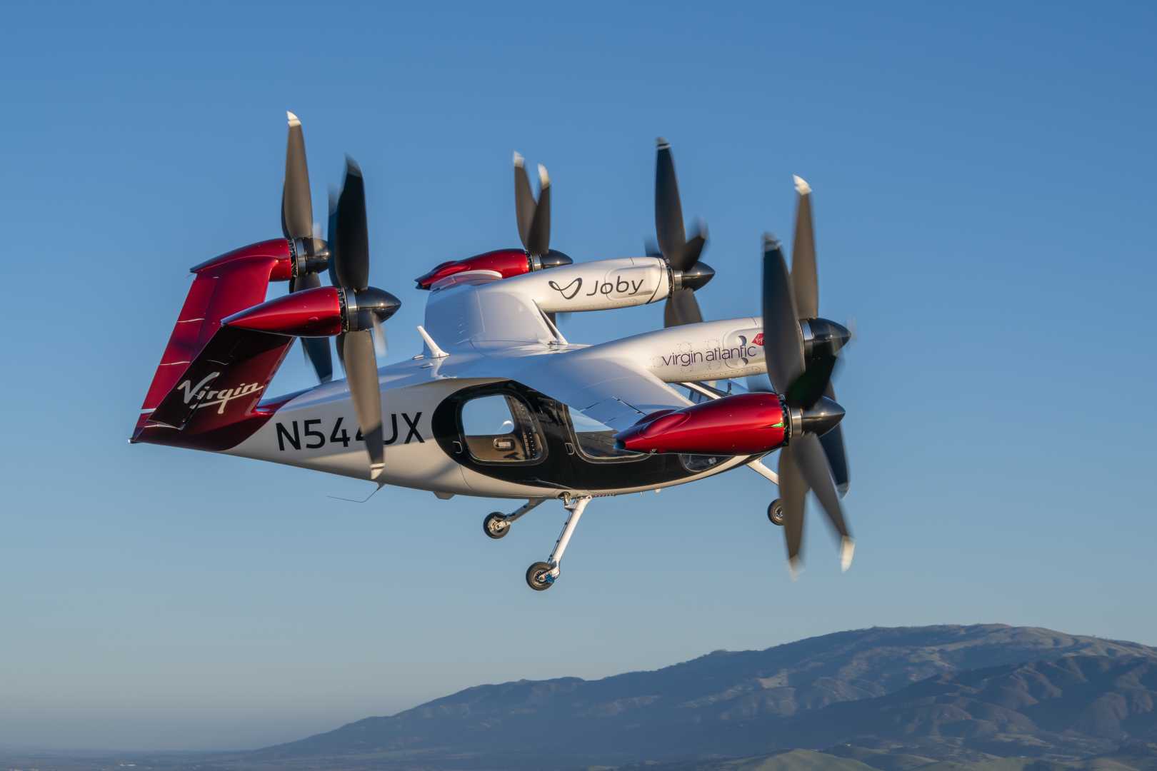 Joby Electric Air Taxi Flying Above London