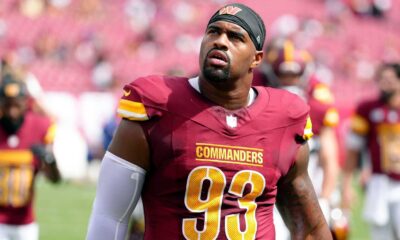 Jonathan Allen Washington Commanders Football Action Shot