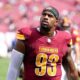 Jonathan Allen Washington Commanders Football Action Shot