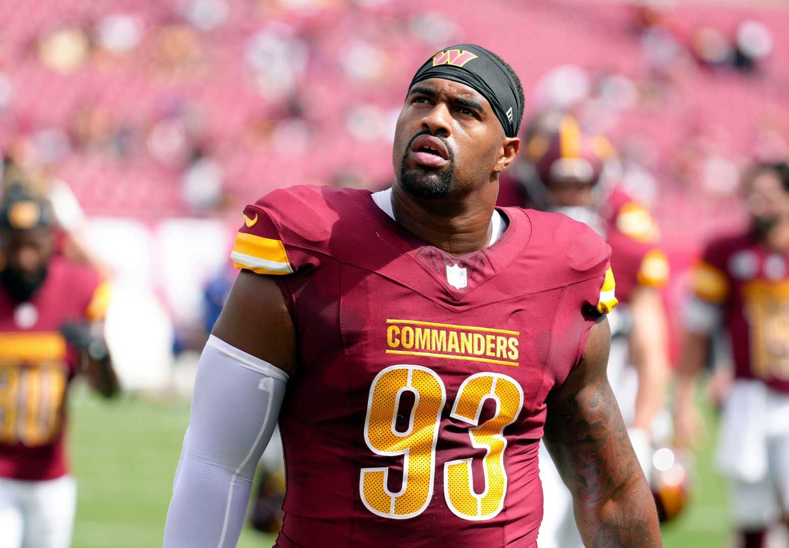 Jonathan Allen Washington Commanders Football Action Shot