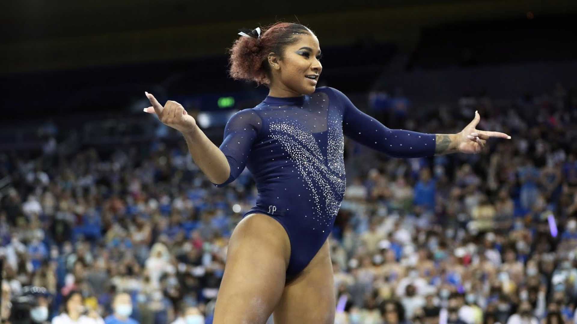 Jordan Chiles Gymnast Performing At Ucla