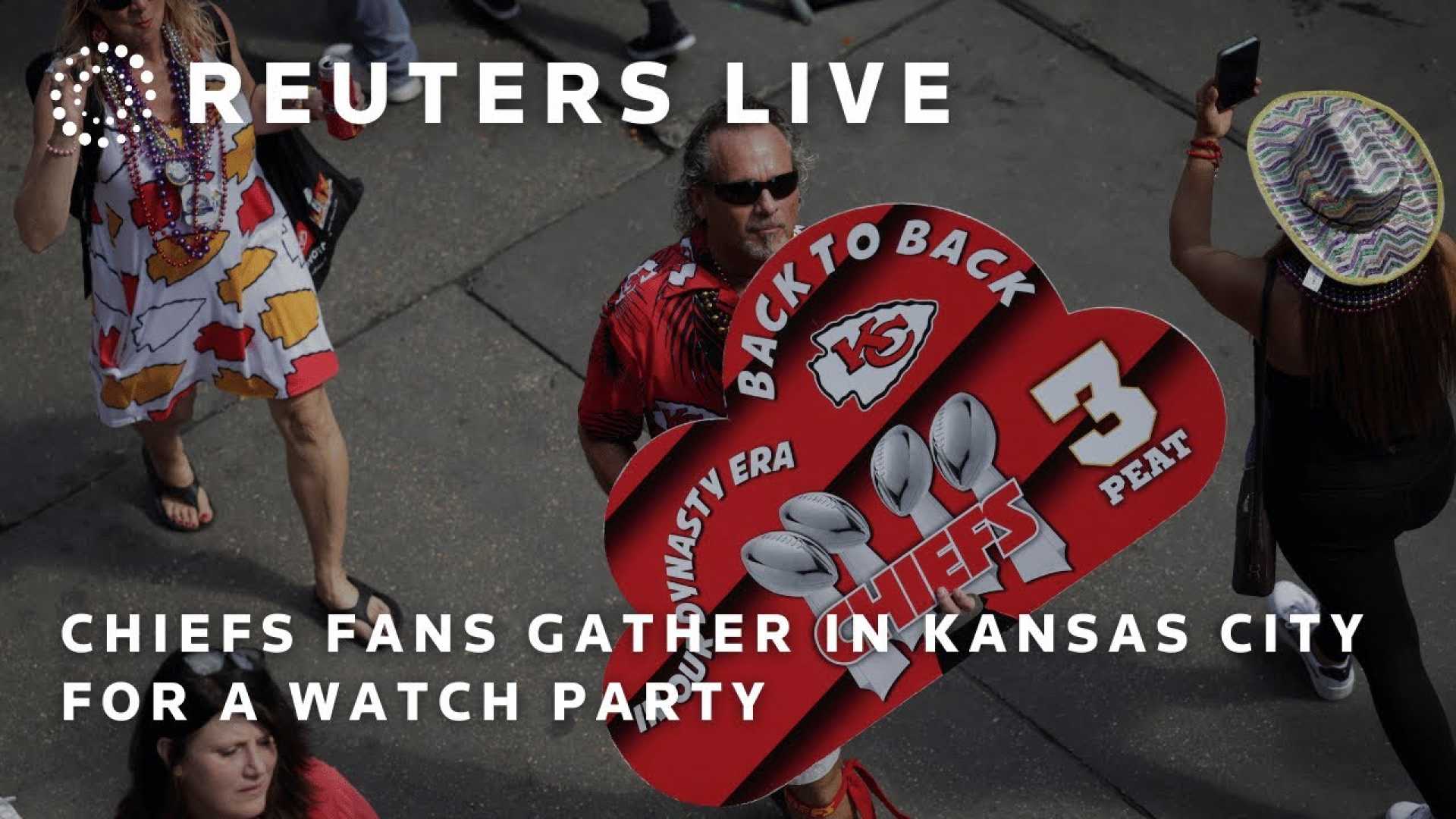 Kansas City Chiefs Fans Gathered For Party