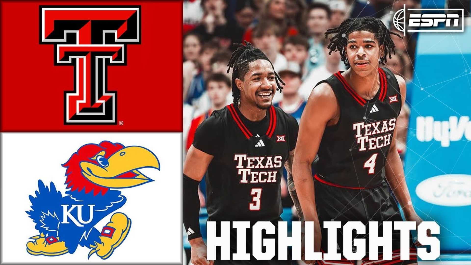 Kansas Jayhawks Basketball Defeating Texas Tech