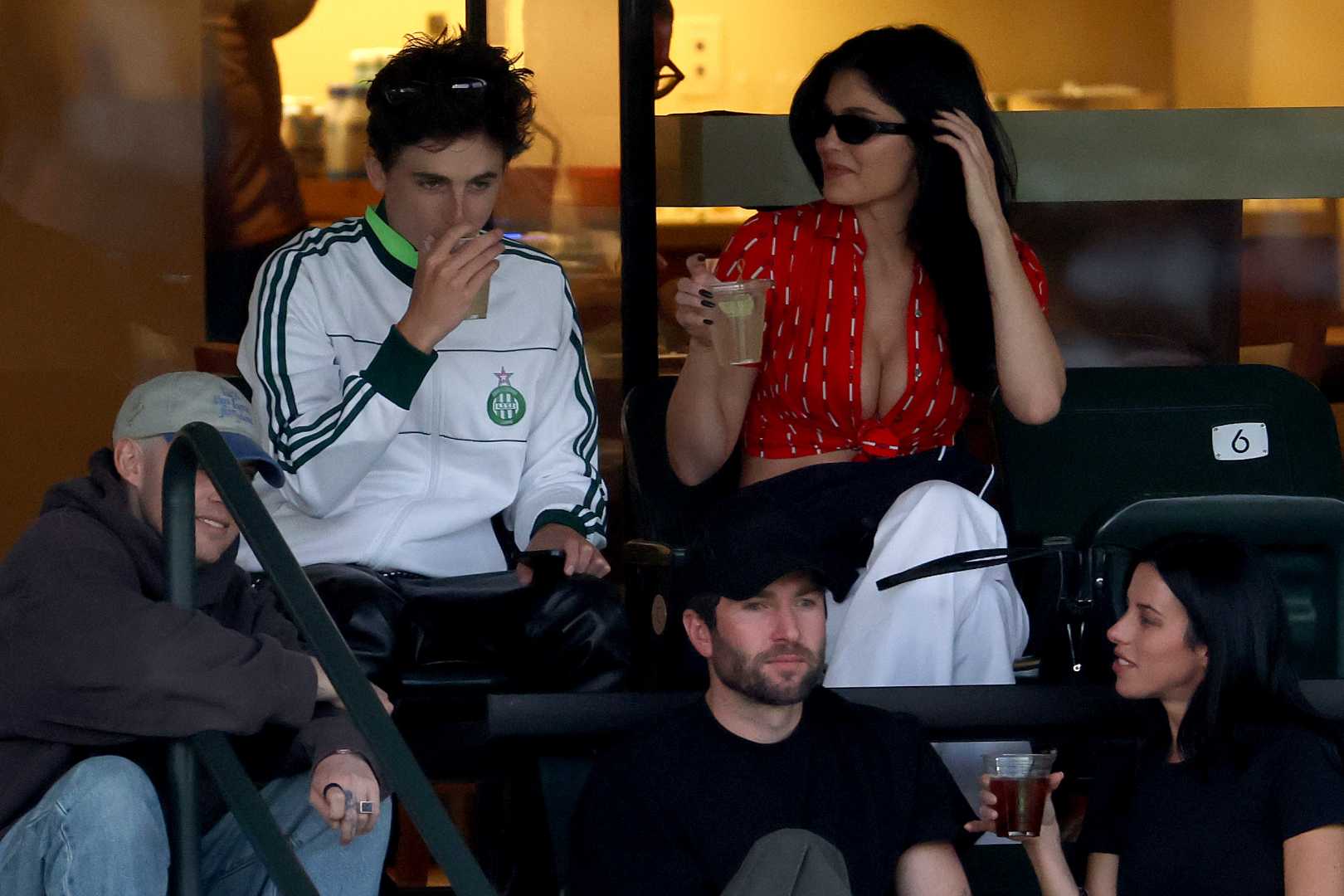 Kylie Jenner Timothée Chalamet Tennis Match