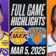 Lakers Vs Knicks March 2025 Game Highlights