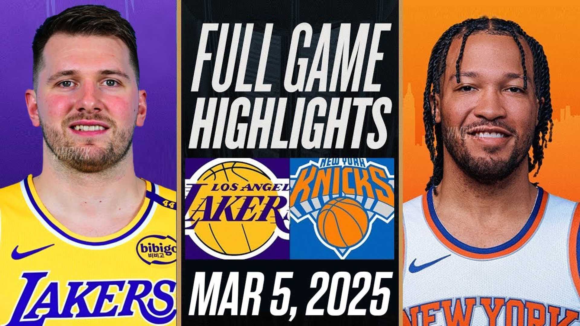 Lakers Vs Knicks March 2025 Game Highlights