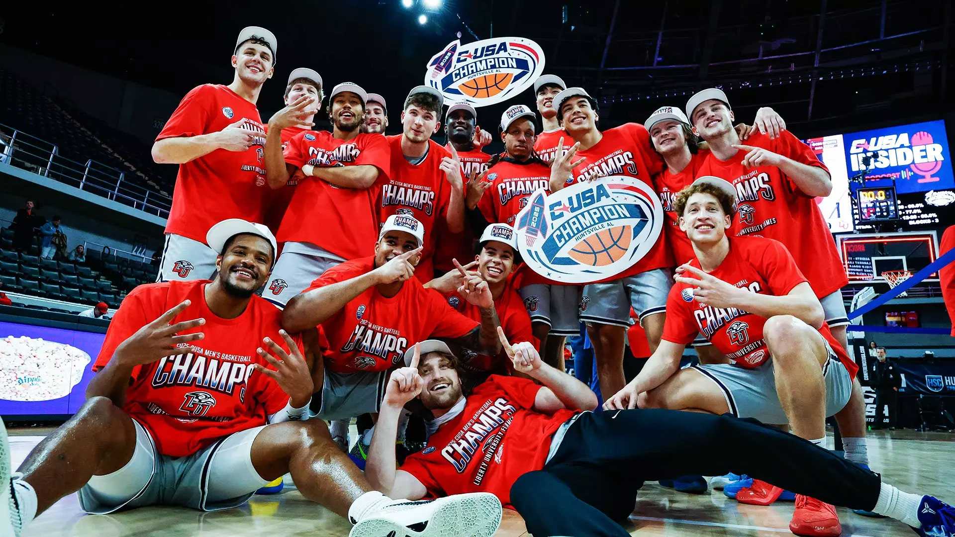 Liberty Flames Basketball Victory Celebration