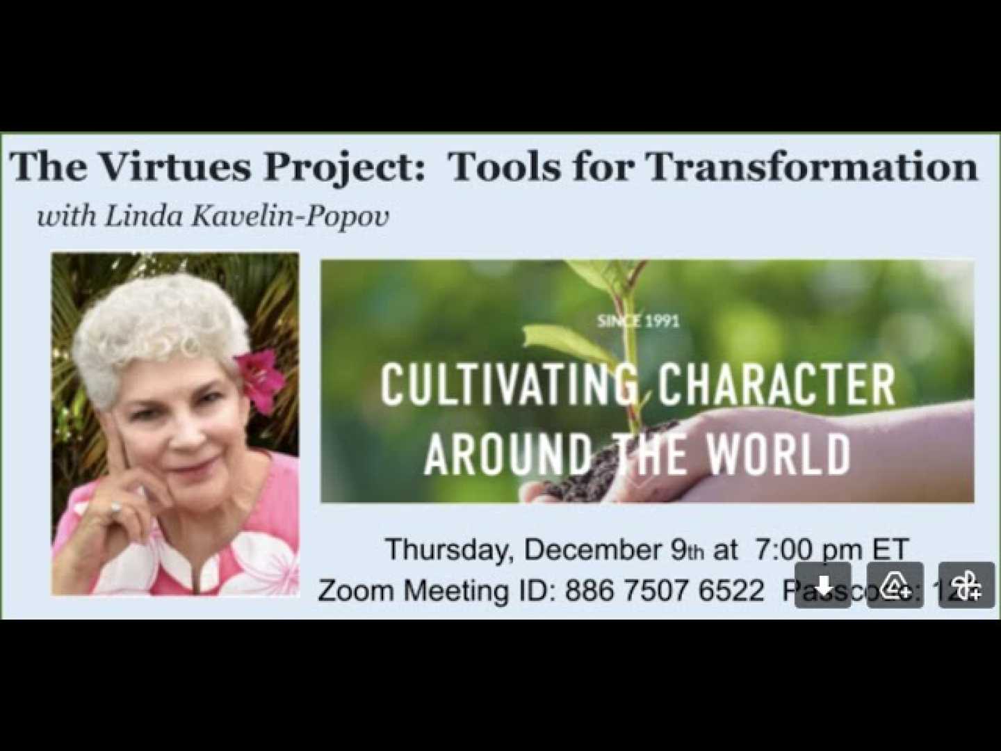 Linda Kavelin Popov Virtues Project Conference