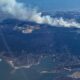 Long Island Fire Smoke Plume Aerial View