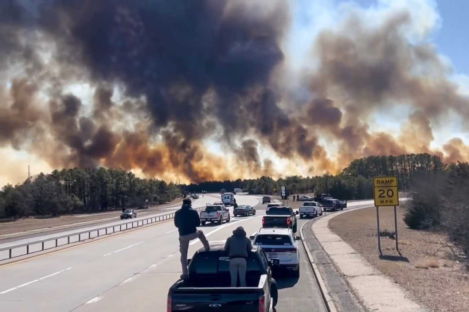 Long Island Wildfires Backyard S'mores Fire