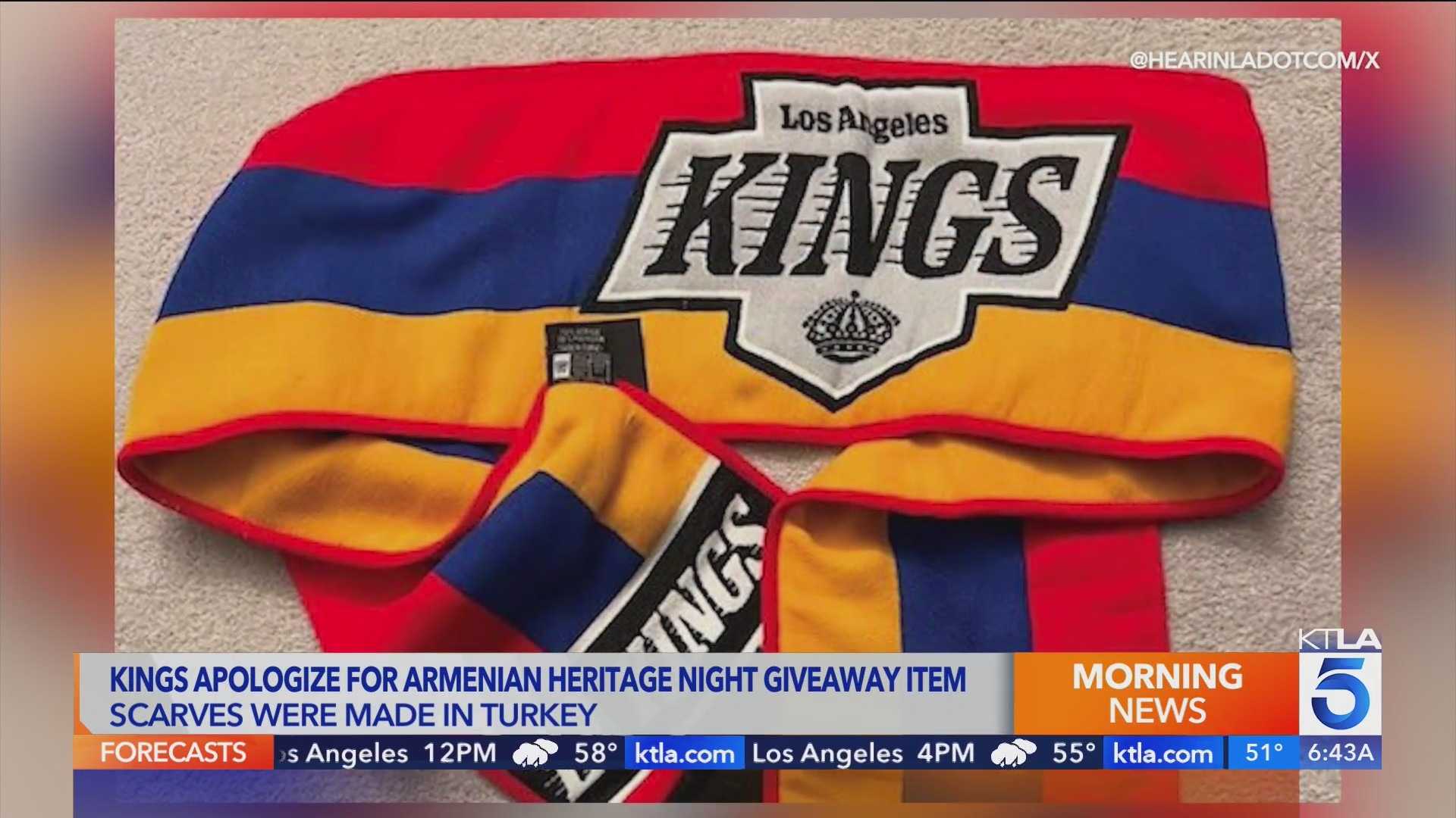 Los Angeles Kings Armenian Night Controversy Scarves