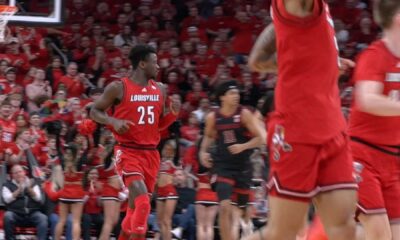 Louisville Cardinals Basketball Team Celebrating Victory