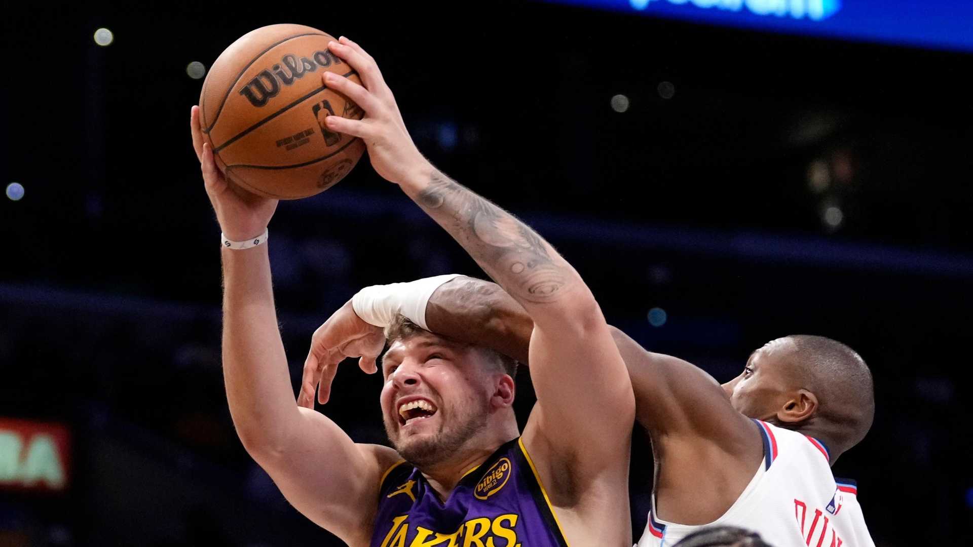 Luka Doncic Nba Lakers Clippers Game Action