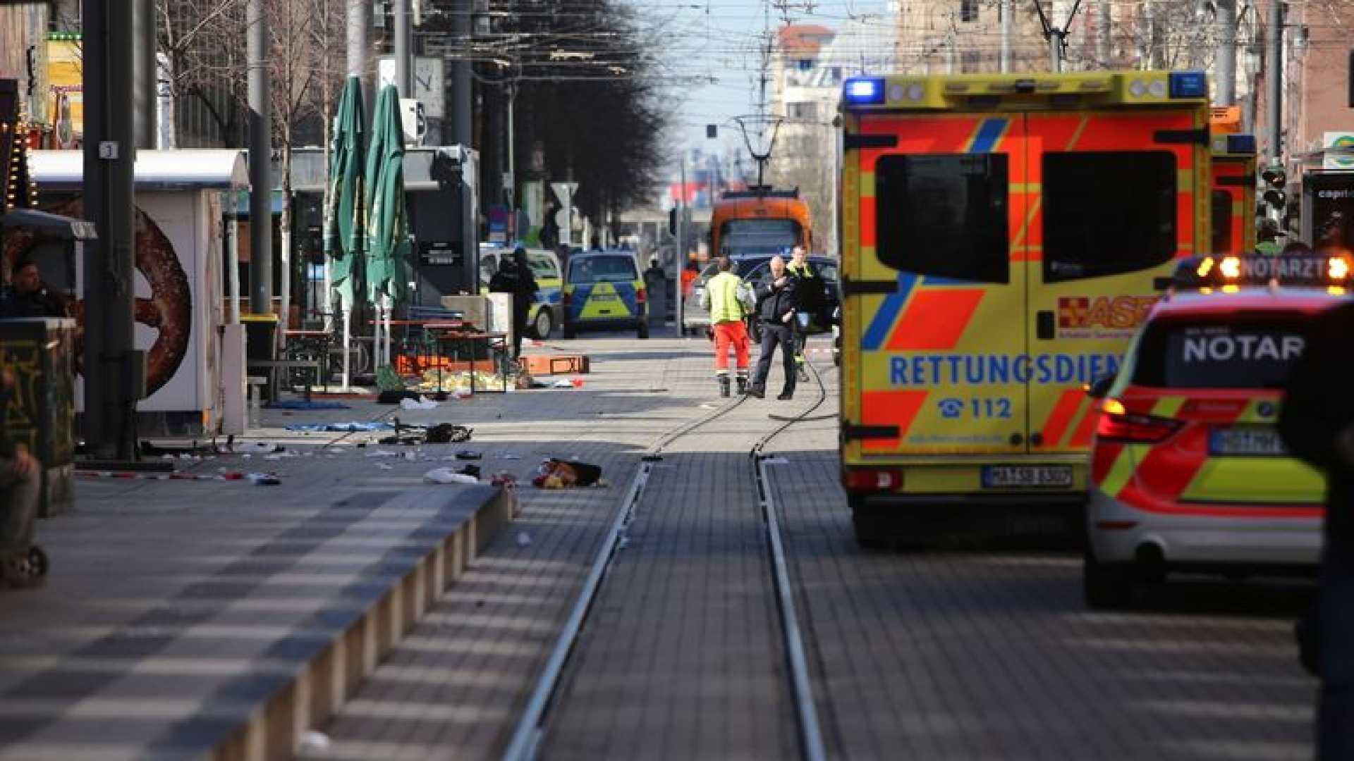 Mannheim City Center Police Operation