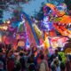 Mardi Gras Celebrations In New Orleans With Colorful Floats