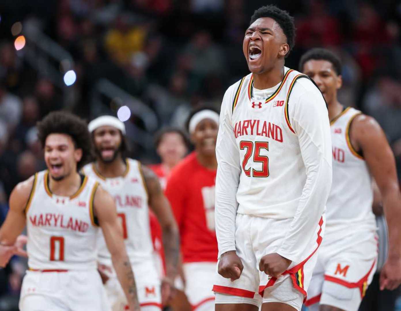 Maryland Terrapins Basketball Team Celebrating