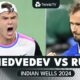 Medvedev Rune Tennis Match Indian Wells