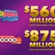 Mega Millions Lottery Tickets With Jackpot Graphic