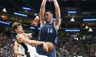 Memphis Grizzlies Zach Edey Basketball Action