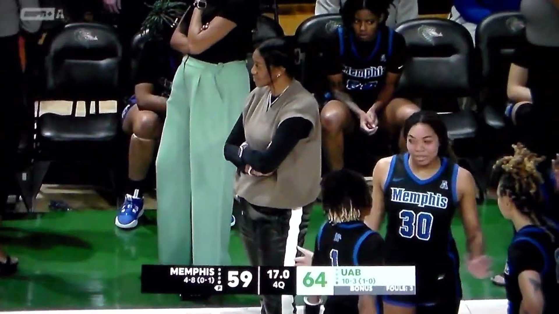Memphis Women's Basketball Game Action