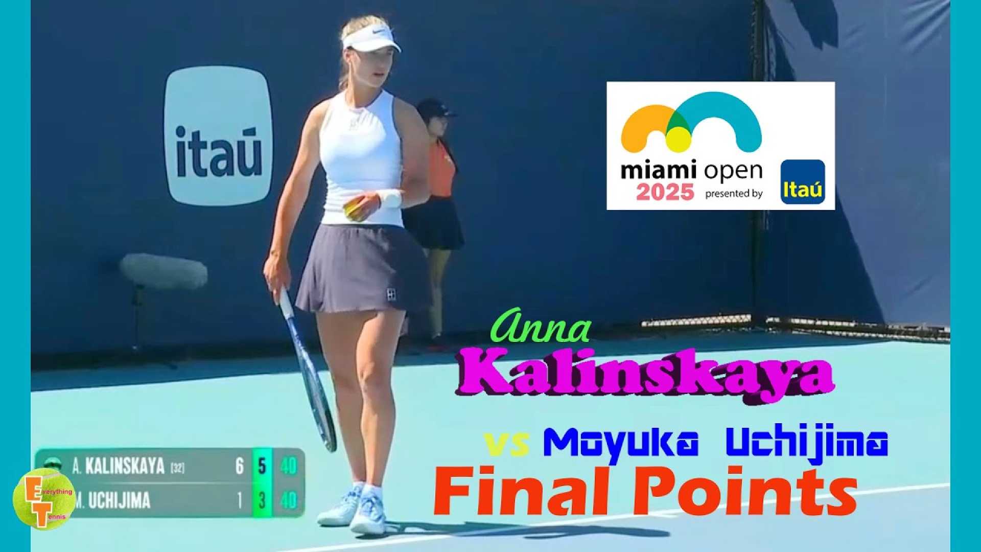 Miami Open Tennis Match Anna Kalinskaya