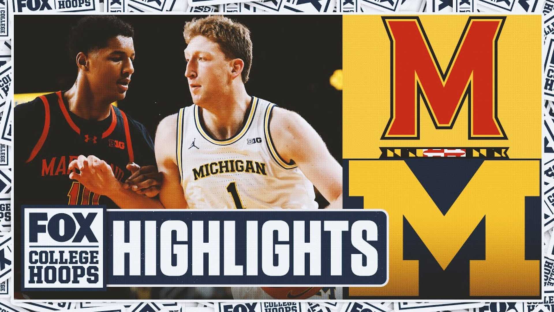 Michigan Wolverines Vs Maryland Terrapins Basketball Game