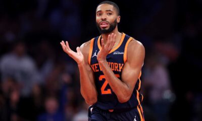 Mikal Bridges Knicks Basketball Action