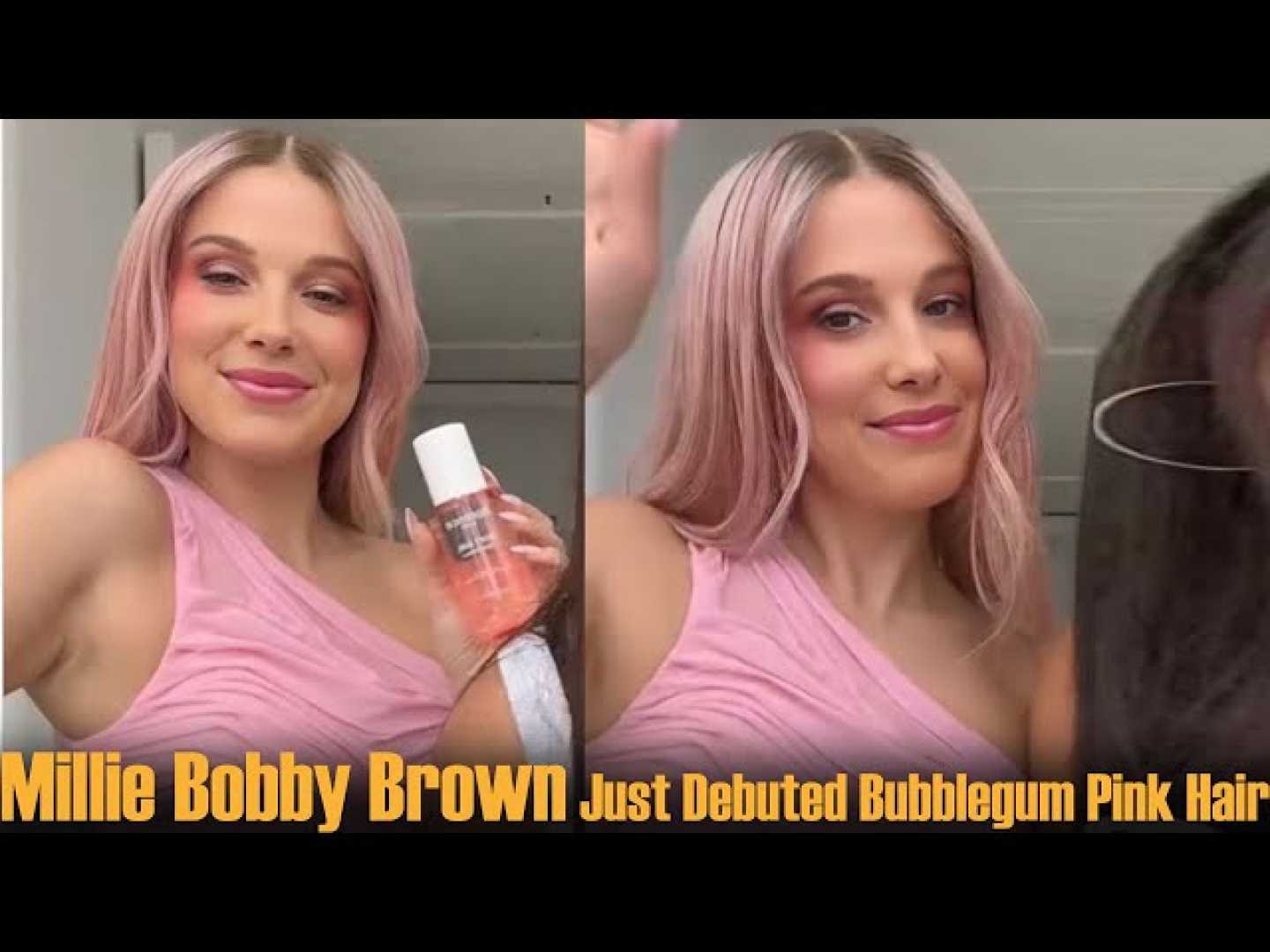 Millie Bobby Brown Pink Hair Transformation