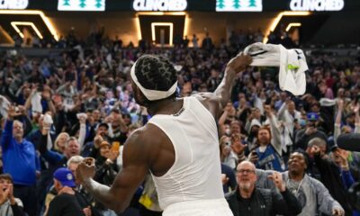 Minnesota Timberwolves Players Celebrating Victory