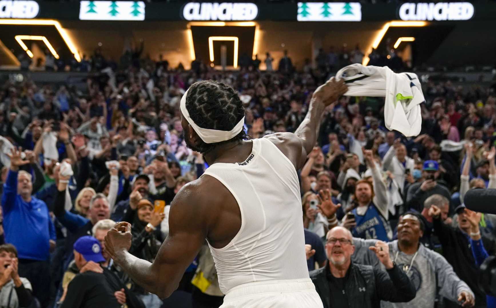 Minnesota Timberwolves Players Celebrating Victory