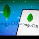 Mongodb Logo On A Digital Screen