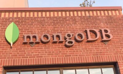 Mongodb Logo On A Modern Office Background