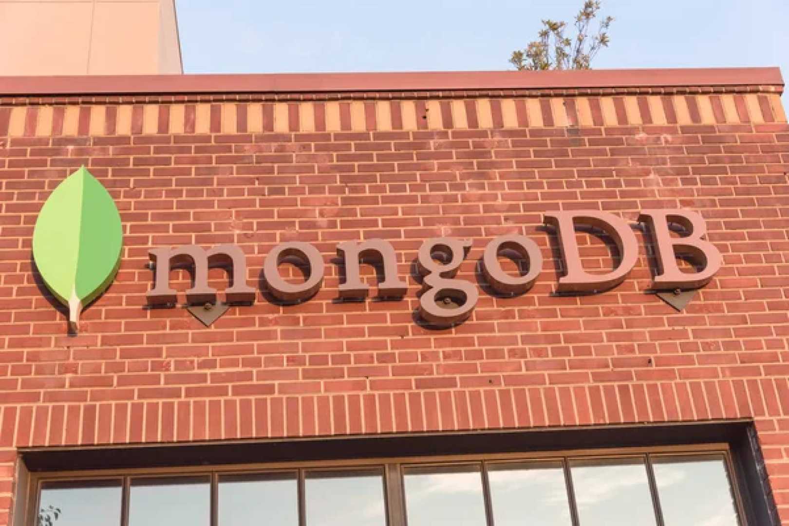 Mongodb Logo On A Modern Office Background