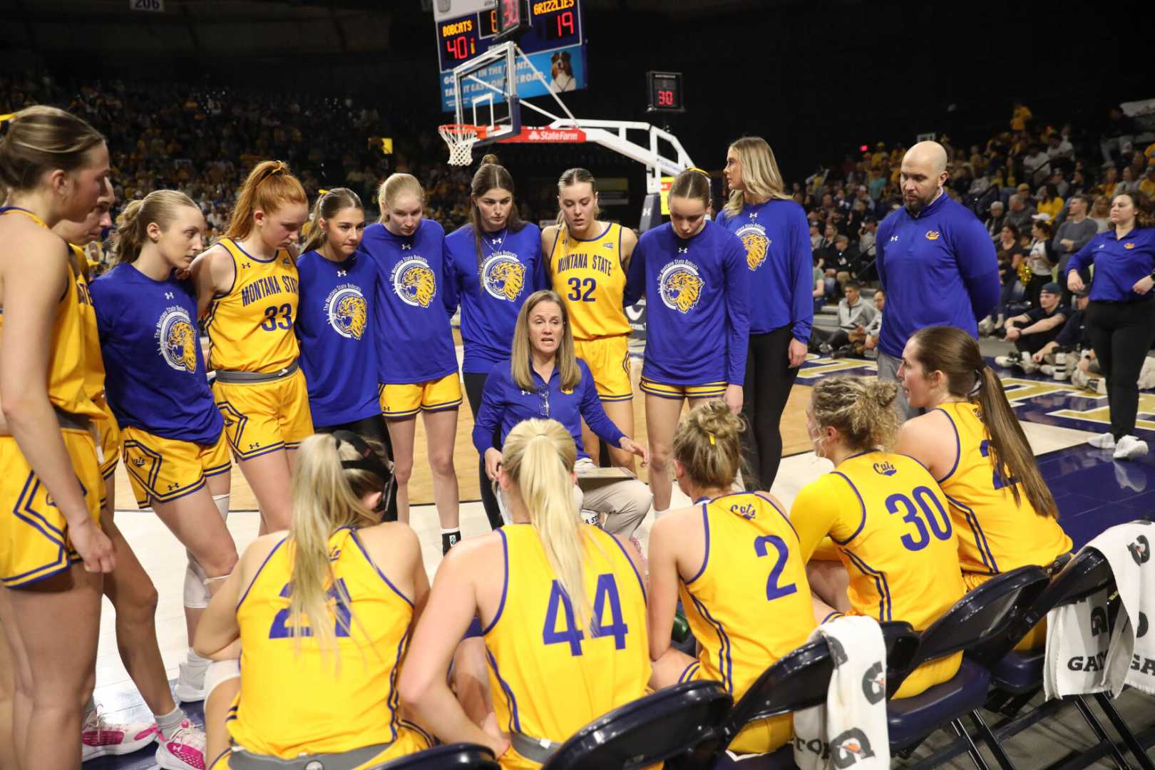 Montana State Women's Basketball Team Victory Celebration