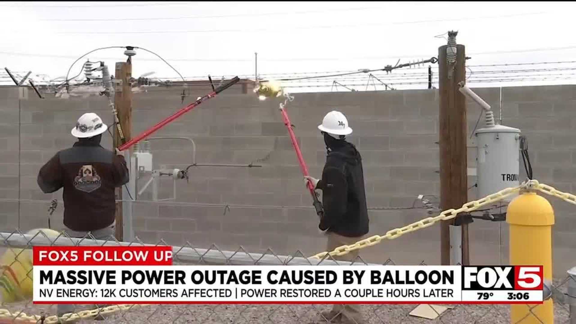 Mylar Balloon Power Outage Nevada