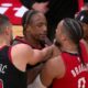 Nba Players Demar Derozan Dillon Brooks Clash