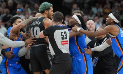 Nba Third Quarter Scuffle Thunder Spurs