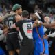 Nba Third Quarter Scuffle Thunder Spurs