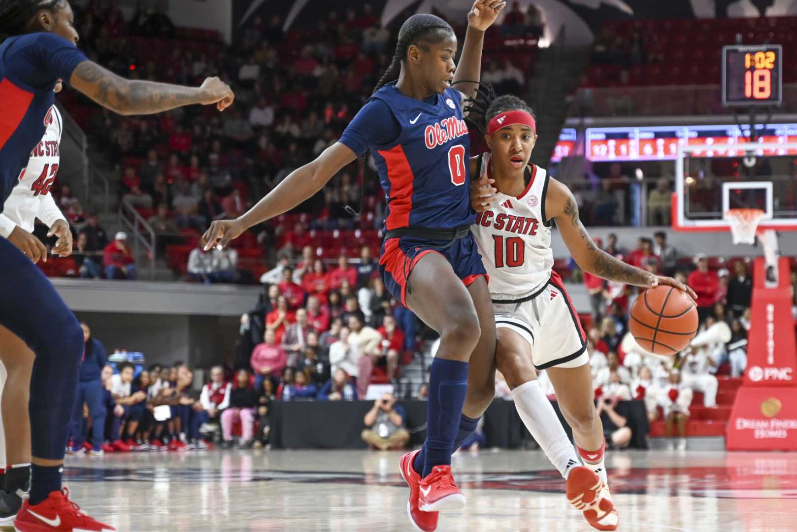 Nc State Women's Basketball Team Action Shot