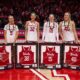 Nebraska Basketball Senior Day Players On Court