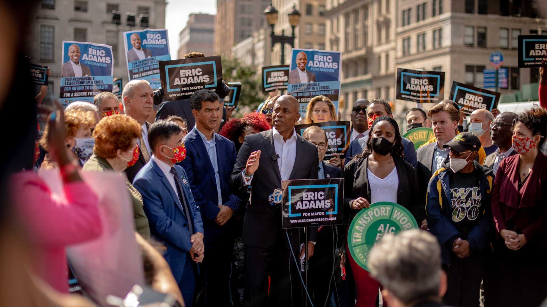 New York City Mayor Eric Adams Campaign Event