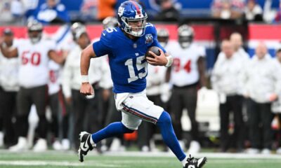 New York Giants Quarterback Tommy Devito In Action